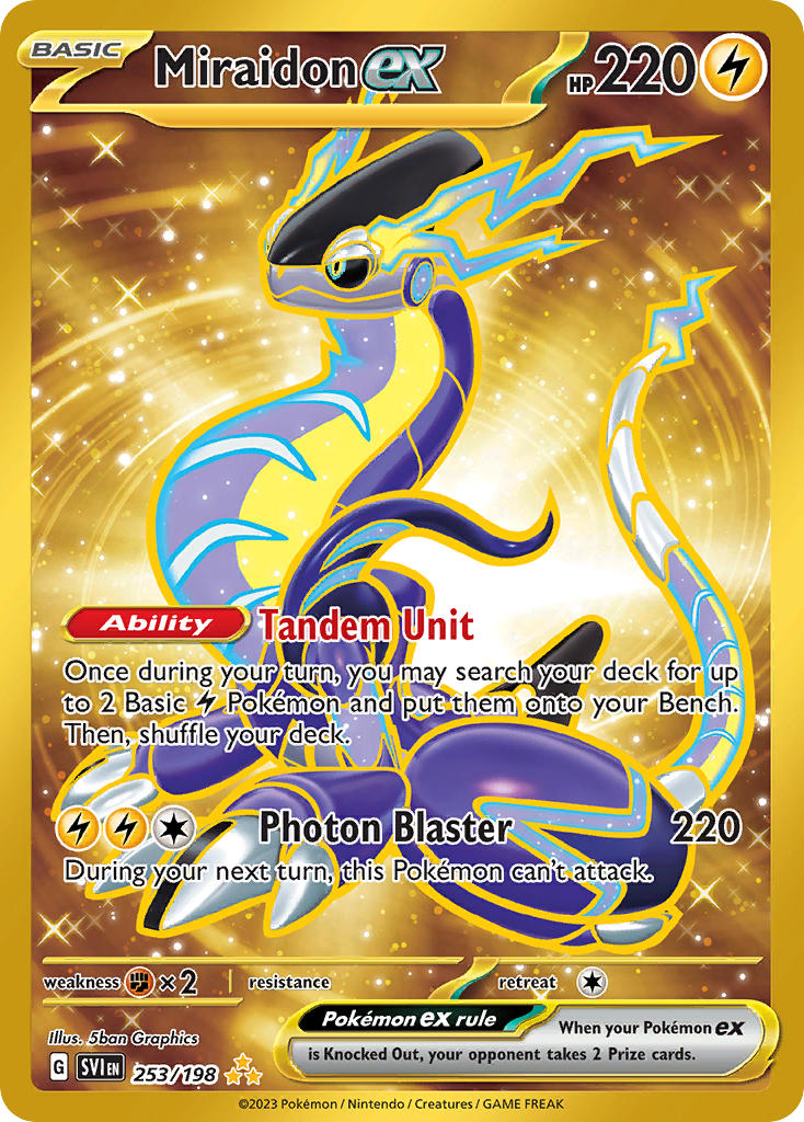 Miraidon ex⁣ - Scarlet & Violet⁣ (Secret Rare)⁣ [253] English / Excellent / Normal