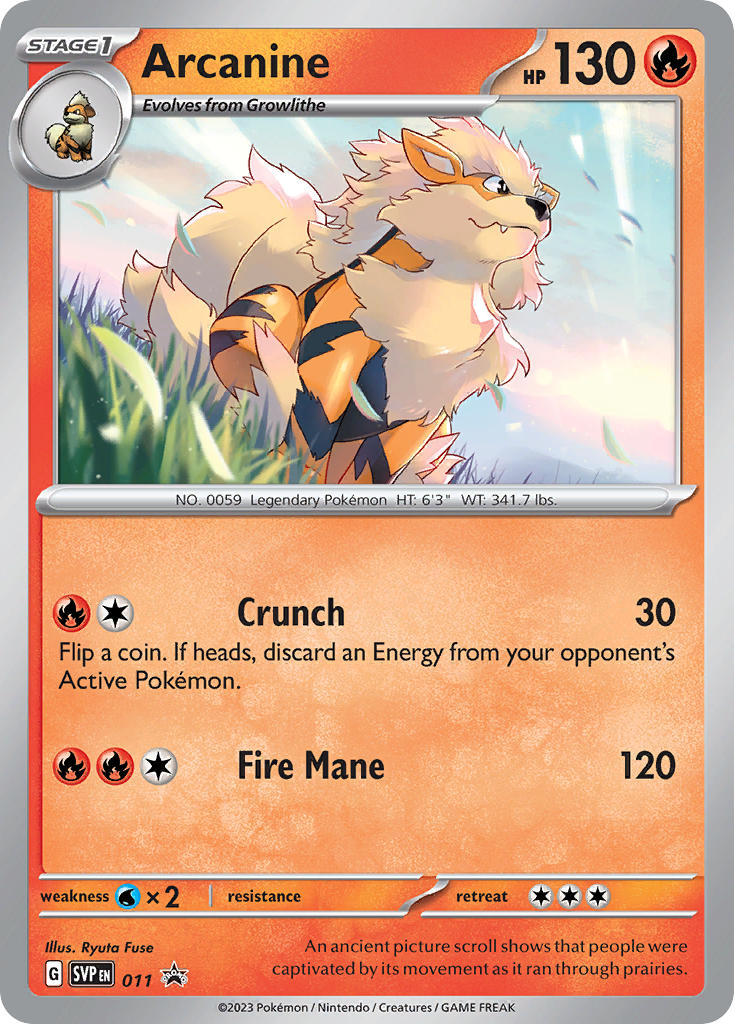 Arcanine⁣ - SV Black Star Promos⁣ (Promo)⁣ [011] English / Near Mint / Normal