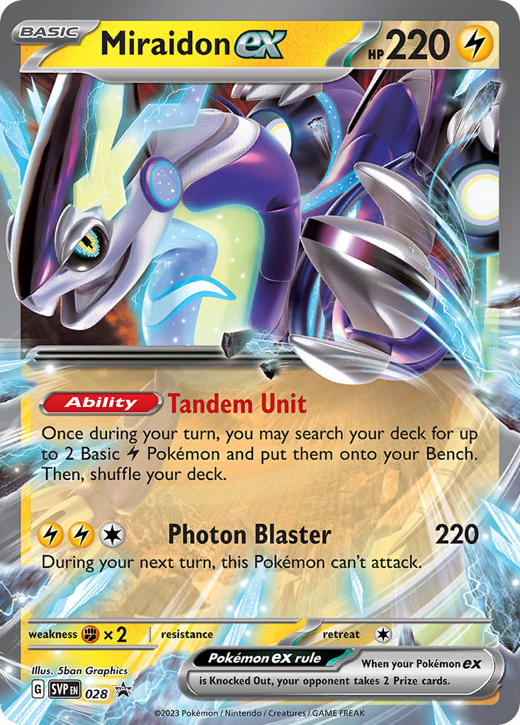Miraidon ex⁣ - SV Black Star Promos⁣ (Promo)⁣ [028] English / Near Mint / Normal