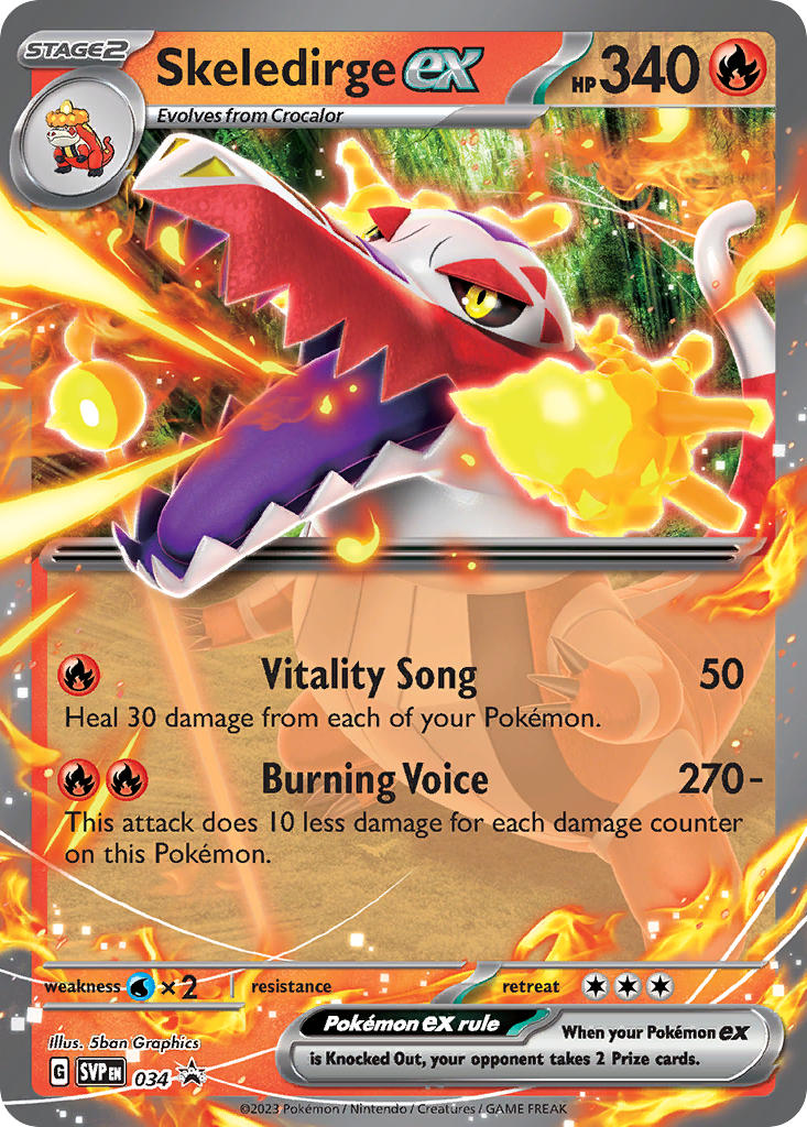 Skeledirge ex⁣ - SV Black Star Promos⁣ (Promo)⁣ [034] English / Near Mint / Normal