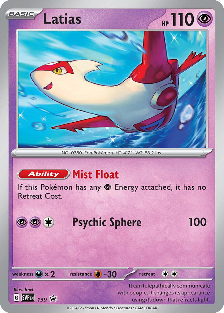 Latias⁣ - SV Black Star Promos⁣ (Promo)⁣ [139] English / Near Mint / Normal
