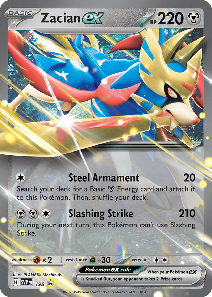 Zacian ex - SV Black Star Promos (Promo) [SVP-198] English / Near Mint / Normal