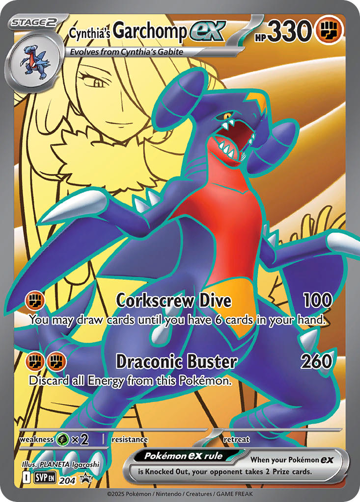 Cynthia's Garchomp ex - SV Black Star Promos (Promo) [SVP-204] English / Near Mint / Normal