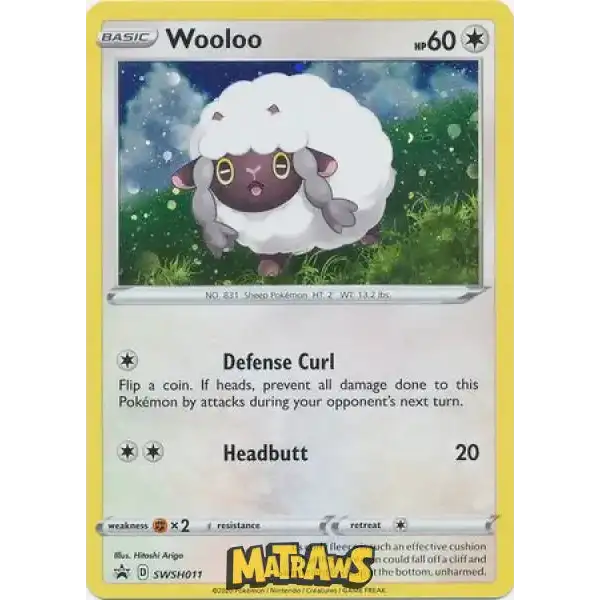 (SWSH011) Wooloo - Cosmos Holo Promo Enkeltkort SWSH Promos 