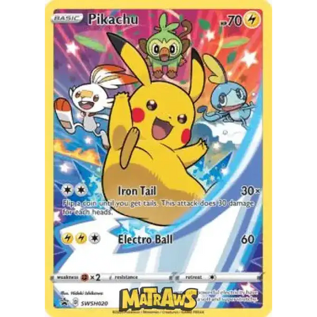 (SWSH020) Pikachu - Full Art Promo Enkeltkort SWSH Promos 