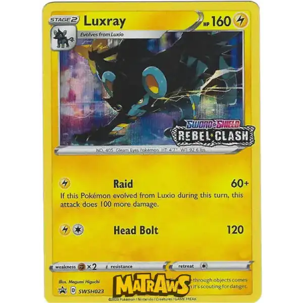 (SWSH023) Luxray - Prerelease Art Enkeltkort SWSH Promos 