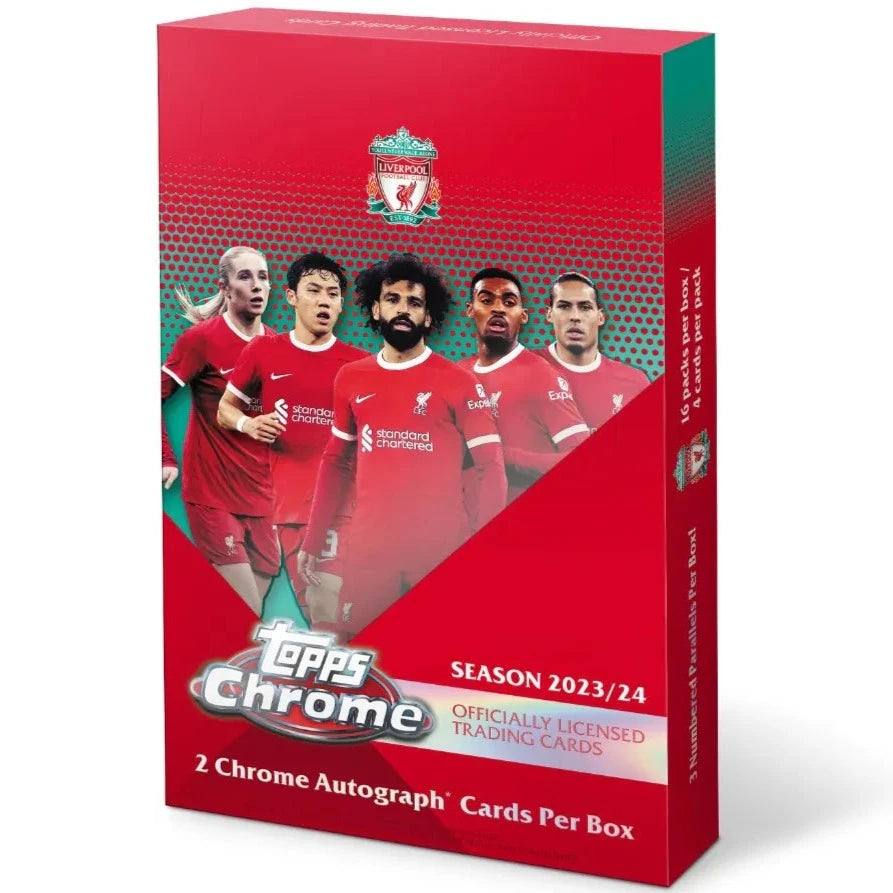 Topps Chrome: Fodboldkort - Liverpool 2023/24 - Hobby Box