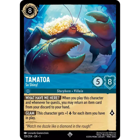 Tamatoa - So Shiny! (Super Rare) - 159/204 - Disney Lorcana