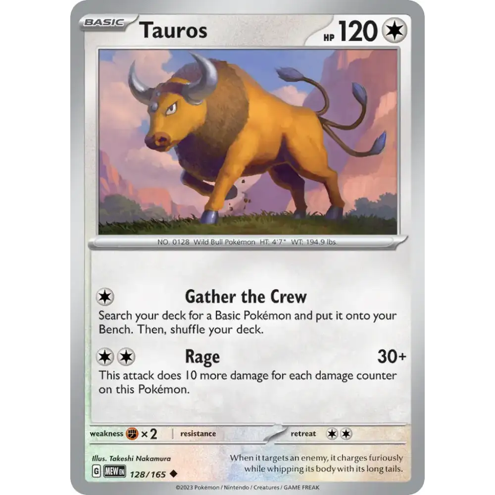 Tauros - 128/165 - Enkeltkort