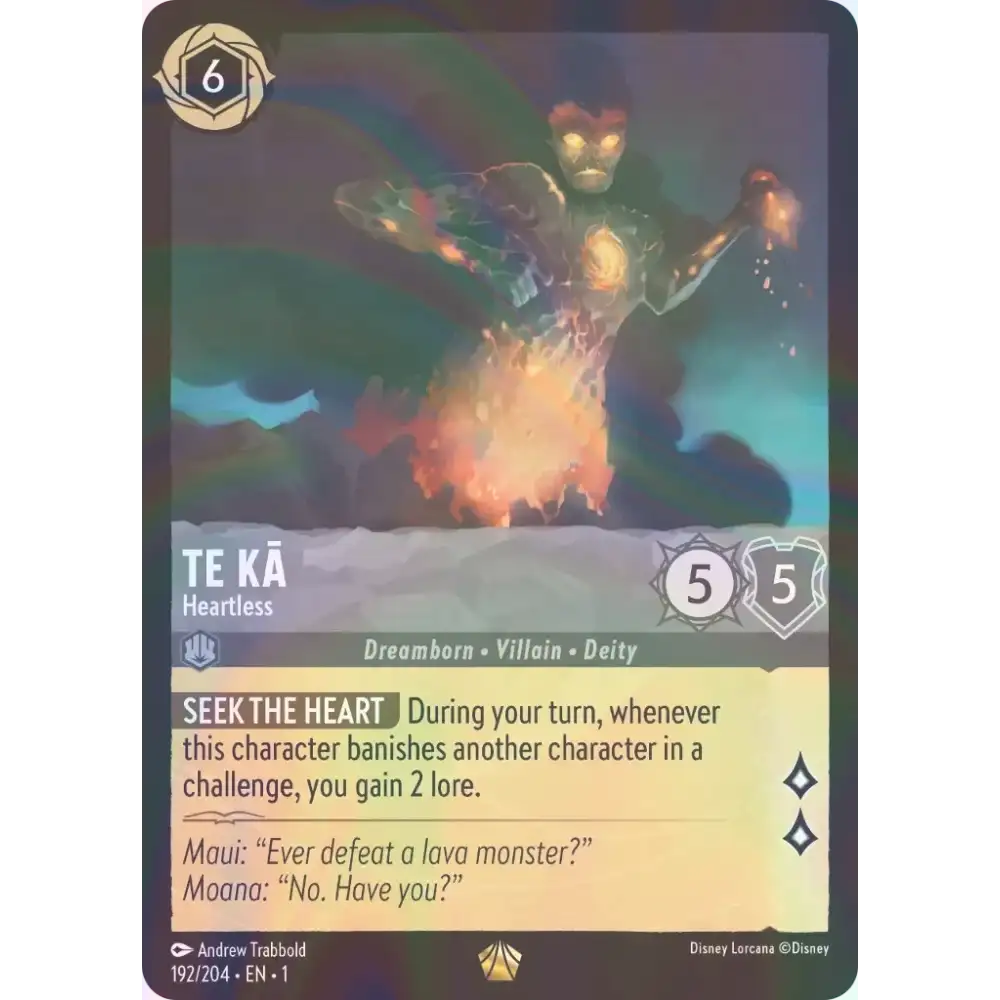 Te Kā - Heartless - Foil (Legendary) - 192/204 - Disney