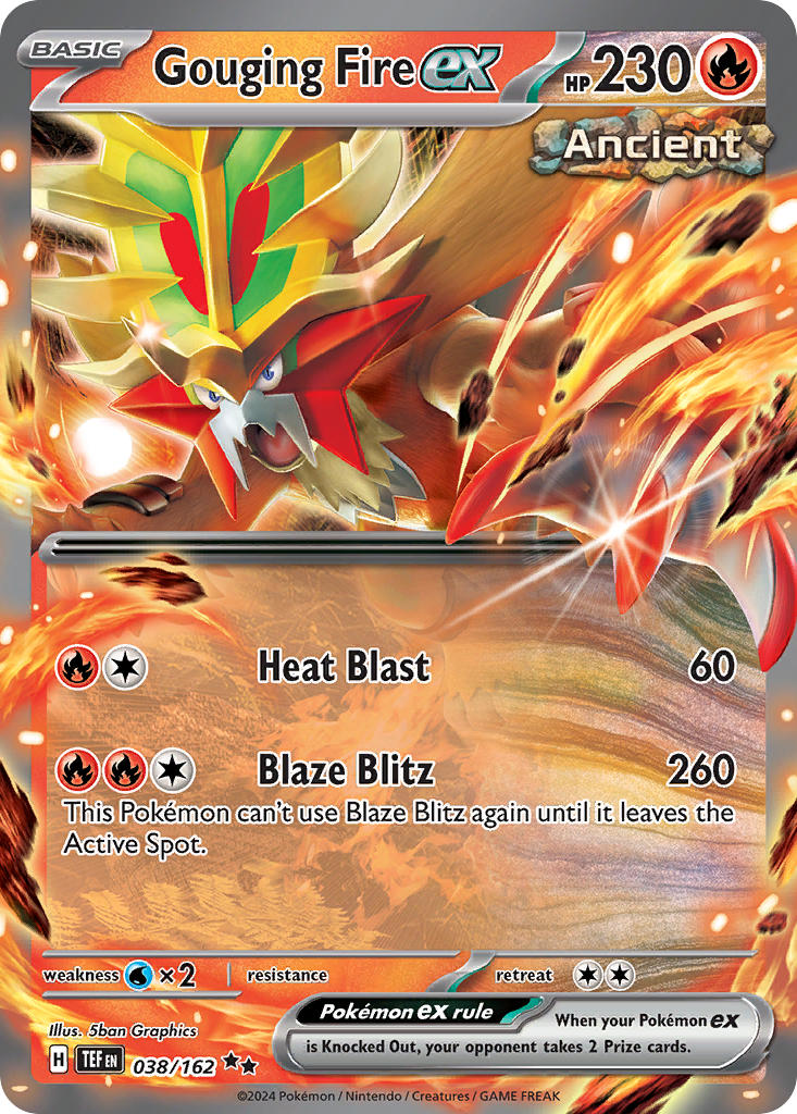 Gouging Fire ex⁣ - Temporal Forces⁣ (Double Rare)⁣ [038] English / Near Mint / Normal