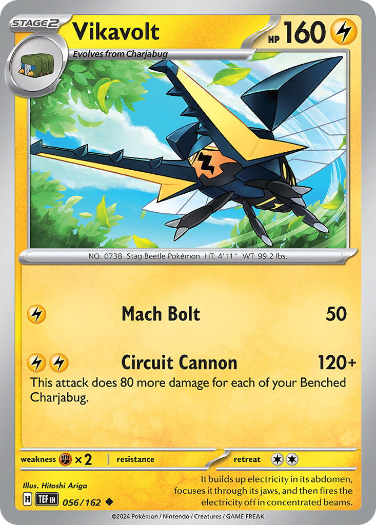 Vikavolt⁣ - Temporal Forces⁣ (Uncommon)⁣ [056] English / Near Mint / Reverse-Holo Normal