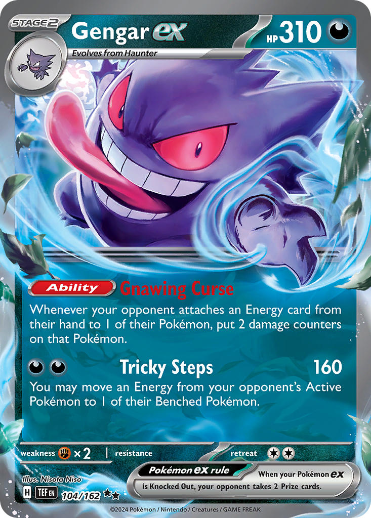 Gengar ex⁣ - Temporal Forces⁣ (Double Rare)⁣ [104] English / Near Mint / Normal