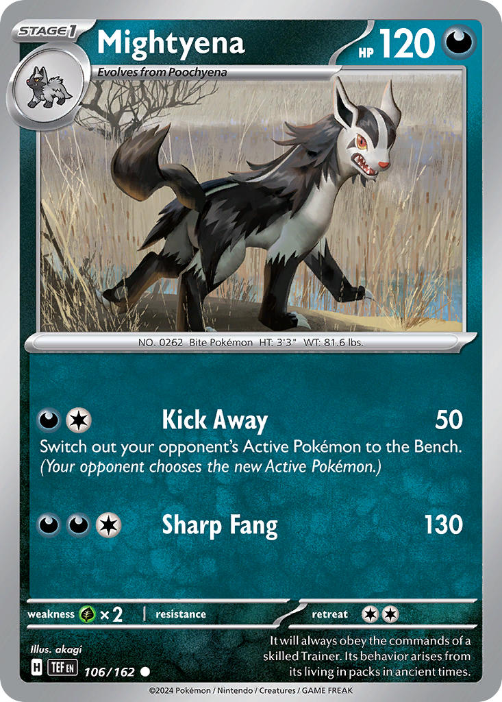 Mightyena⁣ - Temporal Forces⁣ (Common)⁣ [106]