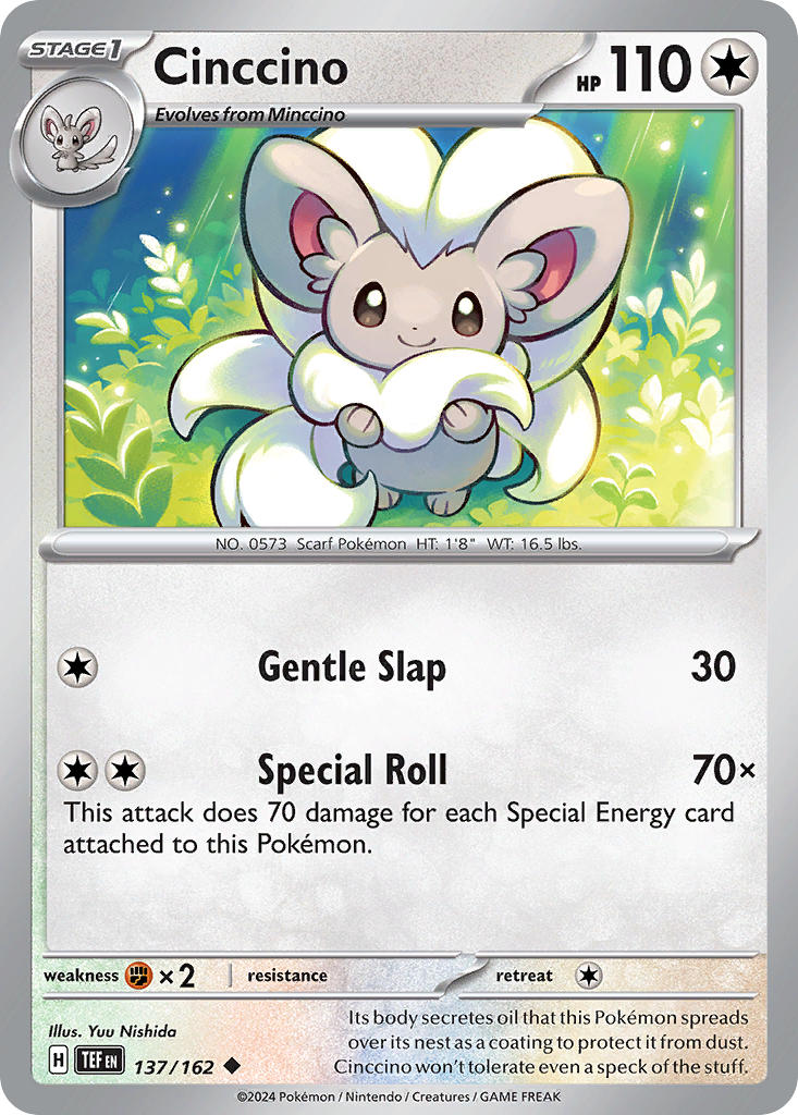 Cinccino⁣ - Temporal Forces⁣ (Uncommon)⁣ [137]