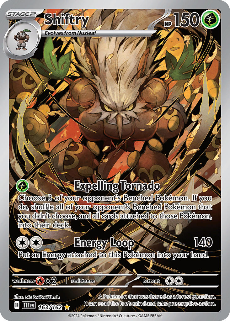 Shiftry⁣ - Temporal Forces⁣ (Illustration Rare)⁣ [163] English / Near Mint / Normal