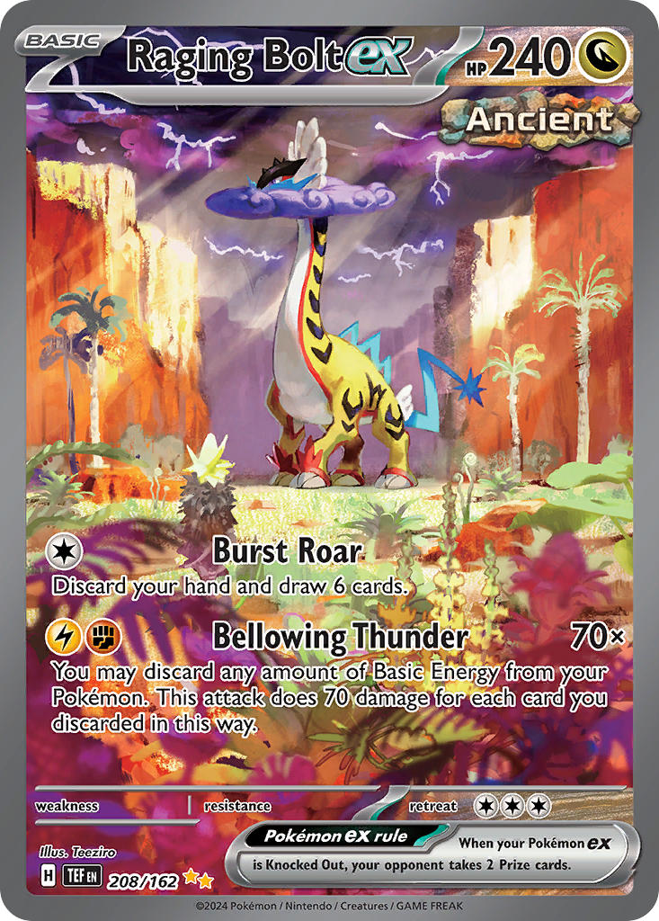Raging Bolt ex⁣ - Temporal Forces⁣ (Special Illustration Rare)⁣ [208] English / Near Mint / Normal