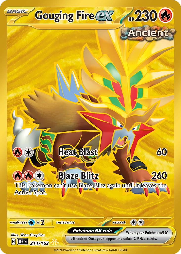 Gouging Fire ex⁣ - Temporal Forces⁣ (Secret Rare)⁣ [214] English / Near Mint / Normal