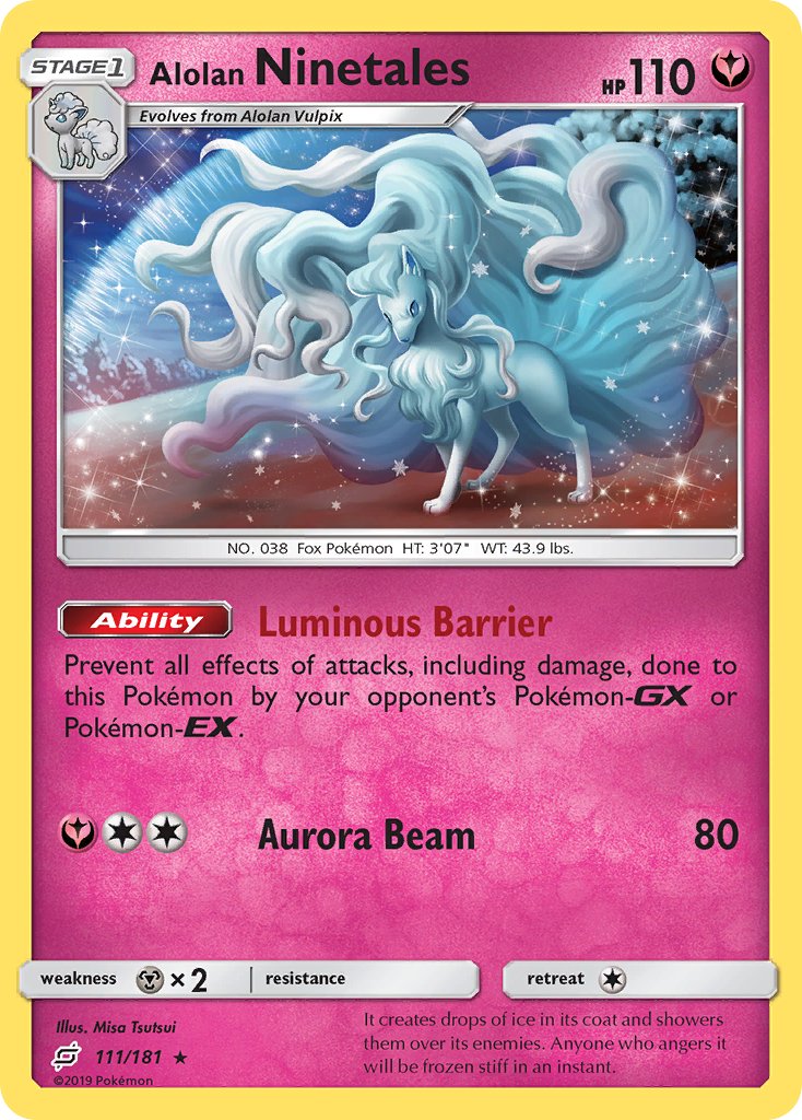 Alolan Ninetales⁣ - Team Up⁣ (Holo Rare)⁣ [111] English / Near Mint / Reverse-Holo Normal