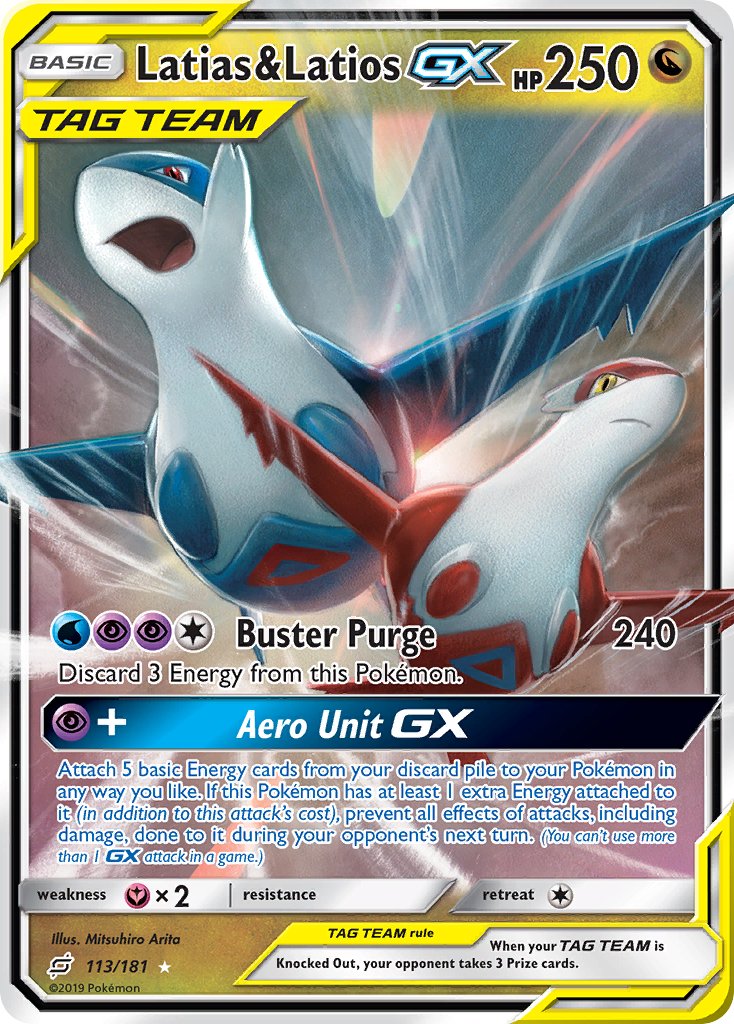 Latias & Latios GX⁣ - Team Up⁣ (Ultra Rare)⁣ [113] English / Near Mint / Normal