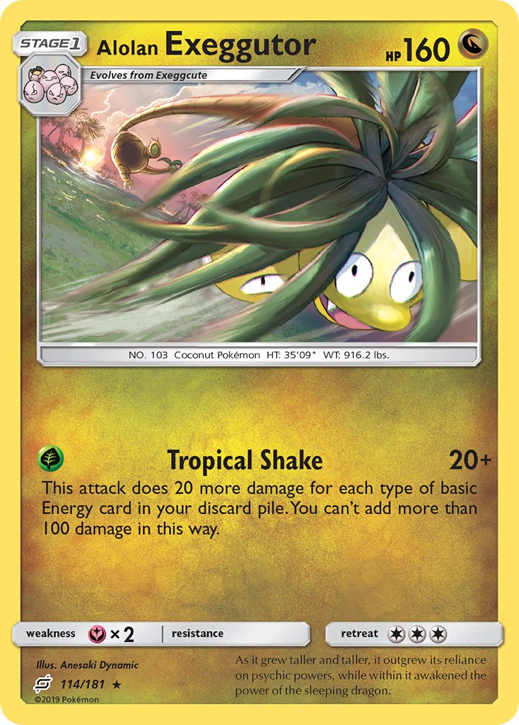 Alolan Exeggutor⁣ - Team Up⁣ (Rare)⁣ [114] English / Near Mint / Reverse-Holo Normal