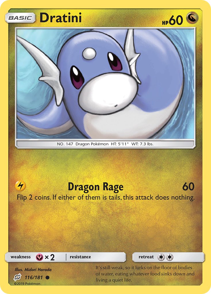 Dratini⁣ - Team Up⁣ (Common)⁣ [116] English / Excellent / Normal
