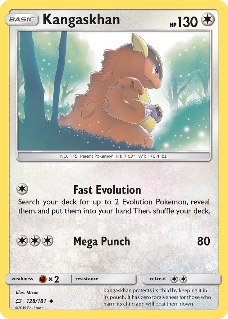 Kangaskhan⁣ - Team Up⁣ (Uncommon)⁣ [128] English / Near Mint / Reverse-Holo Normal
