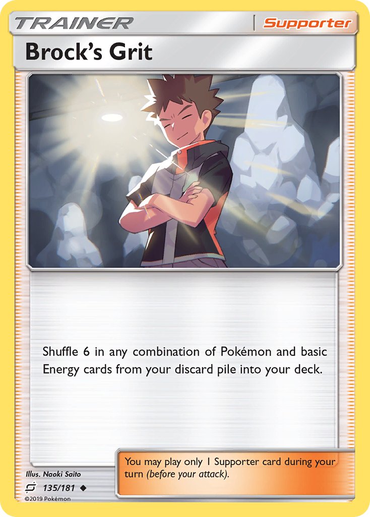 Brock's Grit⁣ - Team Up⁣ (Uncommon)⁣ [135] English / Excellent / Normal