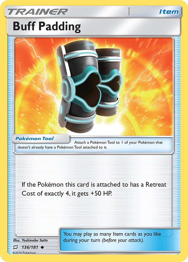 Buff Padding⁣ - Team Up⁣ (Uncommon)⁣ [136] English / Excellent / Reverse-Holo Normal