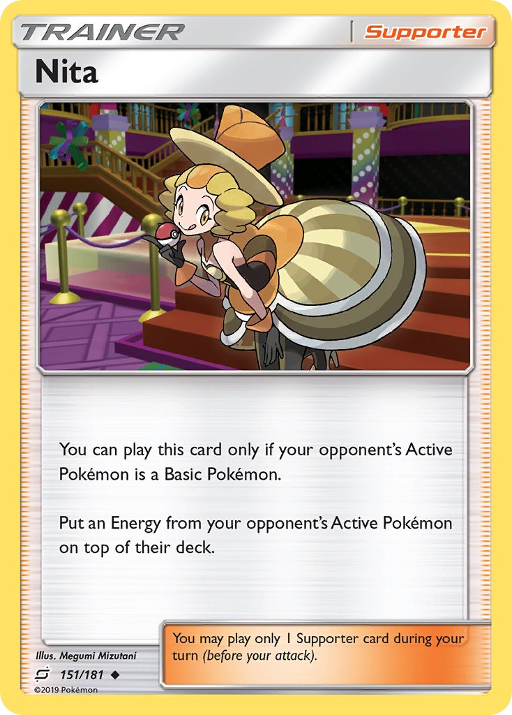 Nita⁣ - Team Up⁣ (Uncommon)⁣ [151] English / Near Mint / Reverse-Holo Normal