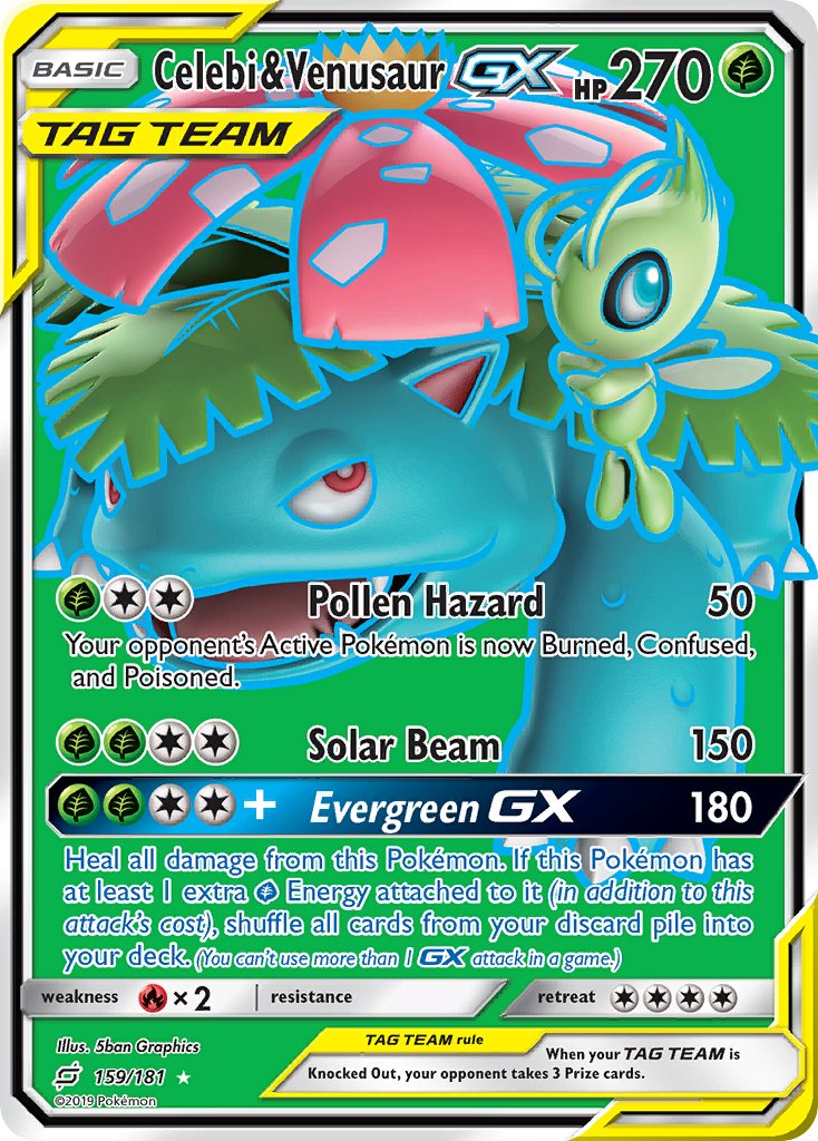 Celebi & Venusaur GX⁣ - Team Up⁣ (Ultra Rare)⁣ [159] English / Near Mint / Normal
