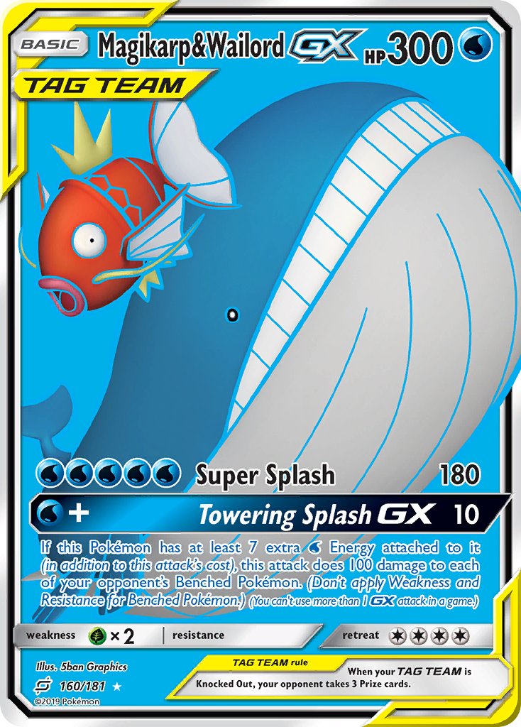 Magikarp & Wailord GX⁣ - Team Up⁣ (Ultra Rare)⁣ [160] English / Near Mint / Normal