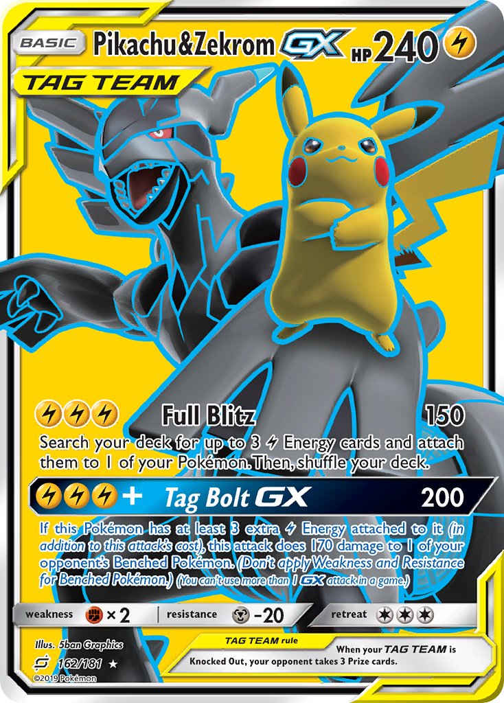 Pikachu & Zekrom GX⁣ - Team Up⁣ (Ultra Rare)⁣ [162] English / Near Mint / Normal