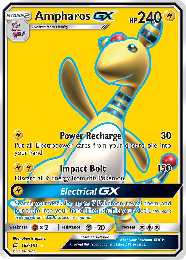 Ampharos GX⁣ - Team Up⁣ (Ultra Rare)⁣ [163] English / Near Mint / Normal
