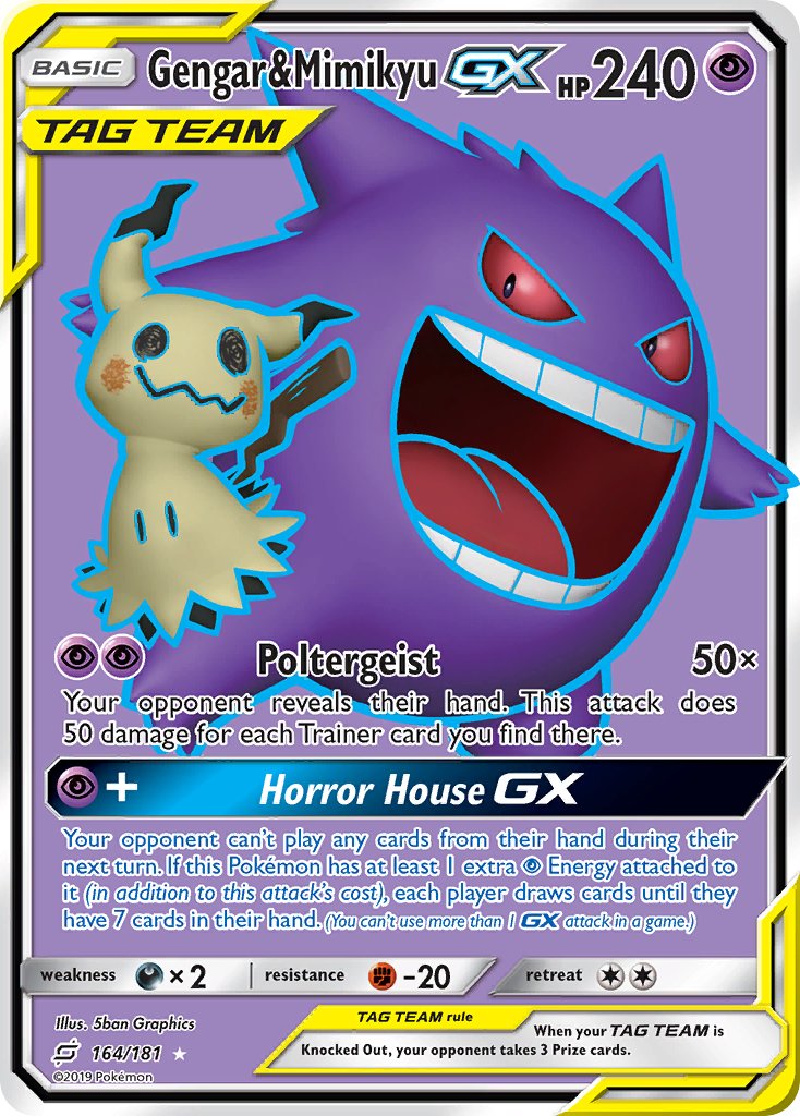 Gengar & Mimikyu GX⁣ - Team Up⁣ (Ultra Rare)⁣ [164] English / Near Mint / Normal