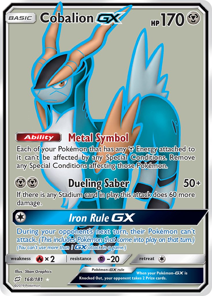 Cobalion GX⁣ - Team Up⁣ (Ultra Rare)⁣ [168] English / Near Mint / Normal