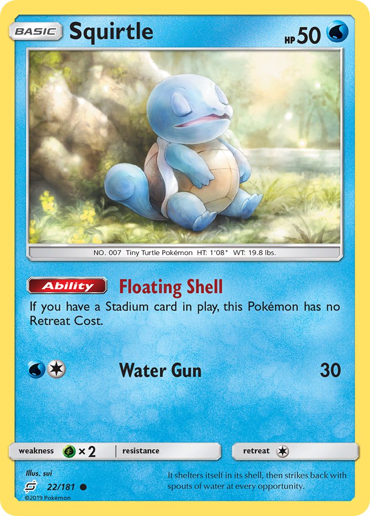 Squirtle⁣ - Team Up⁣ (Common)⁣ [22] English / Near Mint / Reverse-Holo Normal