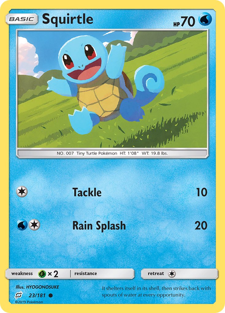 Squirtle⁣ - Team Up⁣ (Common)⁣ [23] English / Excellent / Reverse-Holo Normal