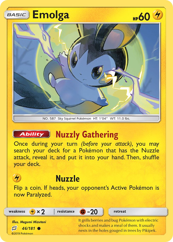 Emolga⁣ - Team Up⁣ (Common)⁣ [46] English / Excellent / Normal