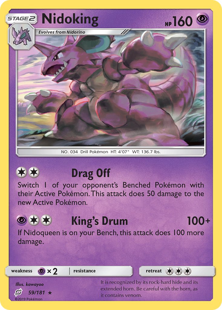 Nidoking⁣ - Team Up⁣ (Rare)⁣ [59] English / Near Mint / Normal