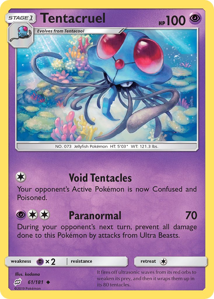 Tentacruel⁣ - Team Up⁣ (Uncommon)⁣ [61] English / Near Mint / Normal
