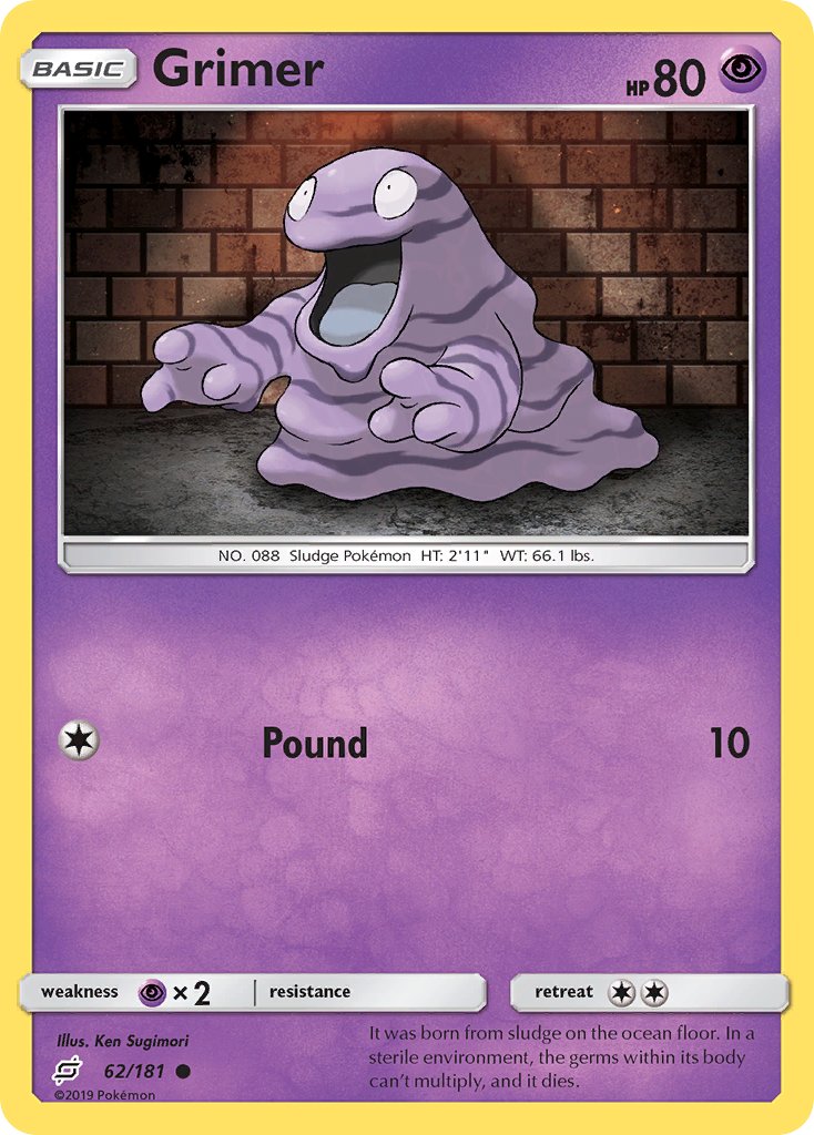 Grimer⁣ - Team Up⁣ (Common)⁣ [62] English / Near Mint / Normal