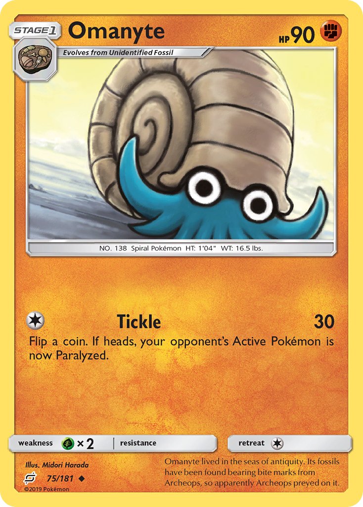 Omanyte⁣ - Team Up⁣ (Uncommon)⁣ [75]
