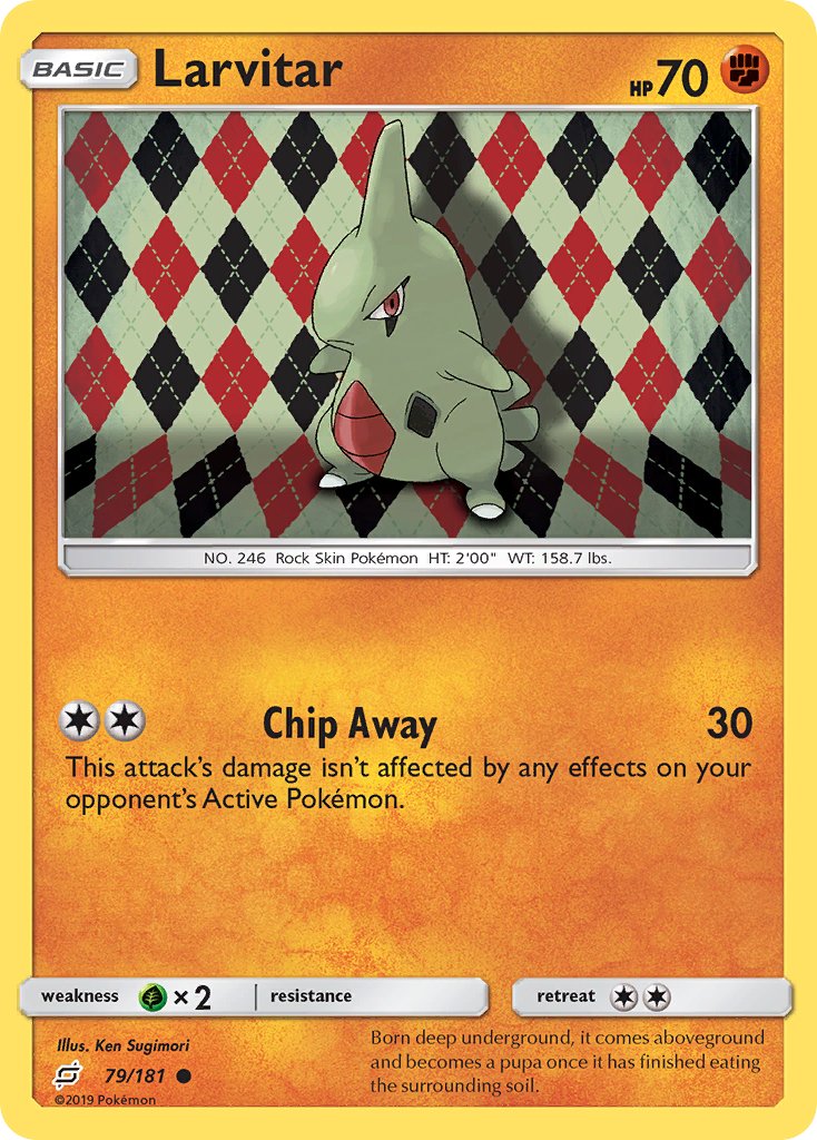 Larvitar⁣ - Team Up⁣ (Common)⁣ [79]