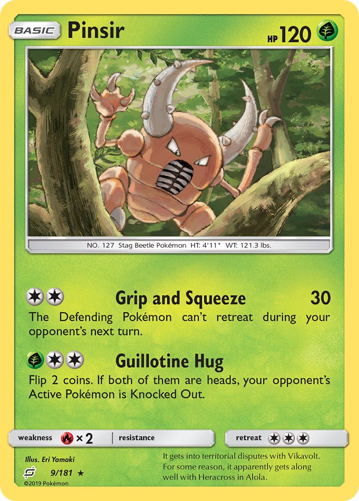 Pinsir - Team Up (Rare) [9] Kortspil
