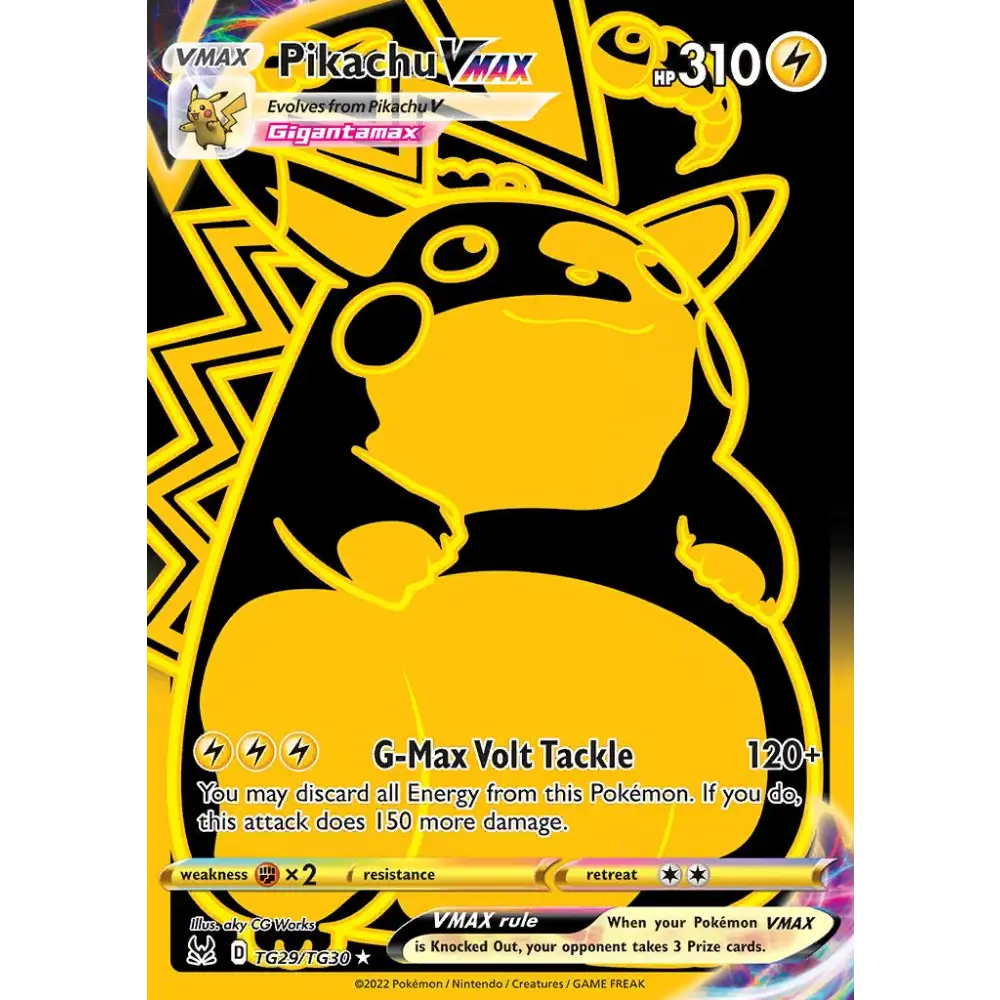 (TG29/TG30) Pikachu Vmax - Gold Enkeltkort Lost Origin 