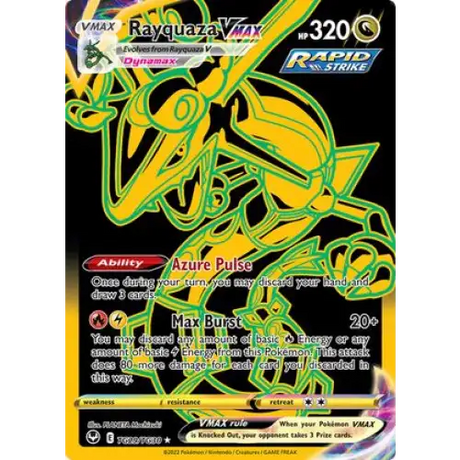 (TG29/TG30) Rayquaza Vmax - Gold Enkeltkort Silver Tempest
