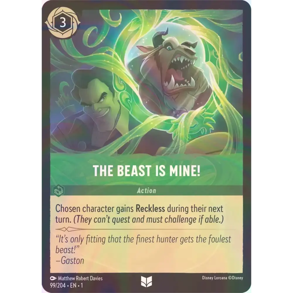 The Beast Is Mine! - Foil (Uncommon) - 99/204 - Disney