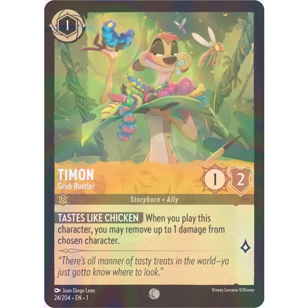 Timon - Grub Rustler - Foil (Common) - 24/204 - Disney