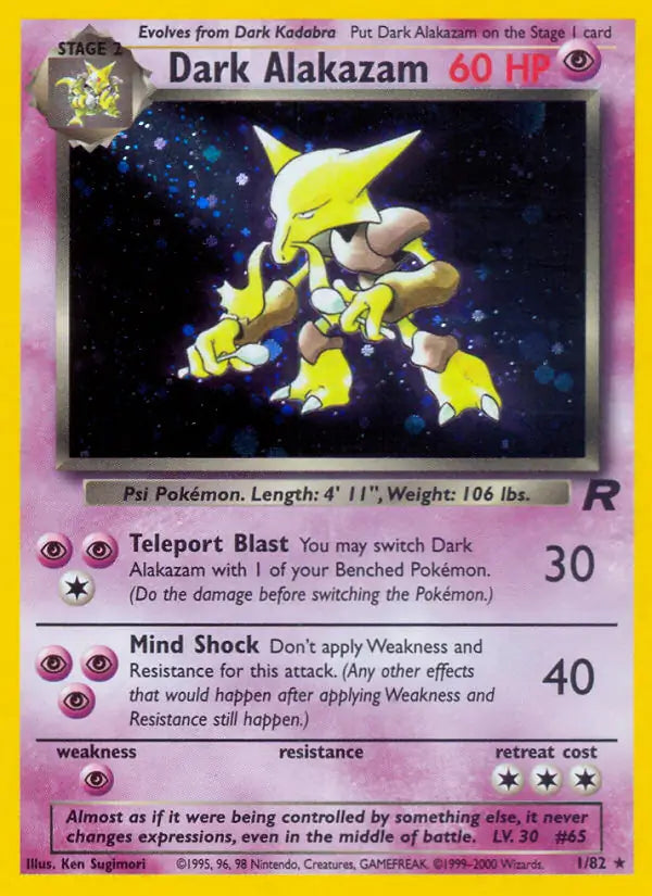 Dark Alakazam - Team Rocket (Holo Rare) [1] Kortspil